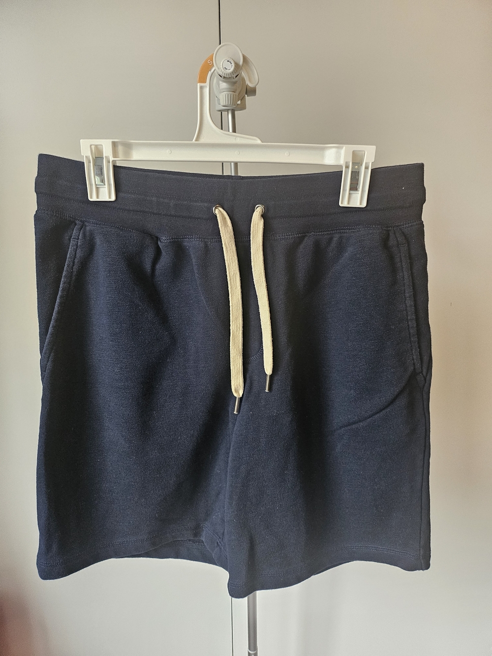 Joe Fresh Navy Drawstring Athletic Shorts with Cream Rope